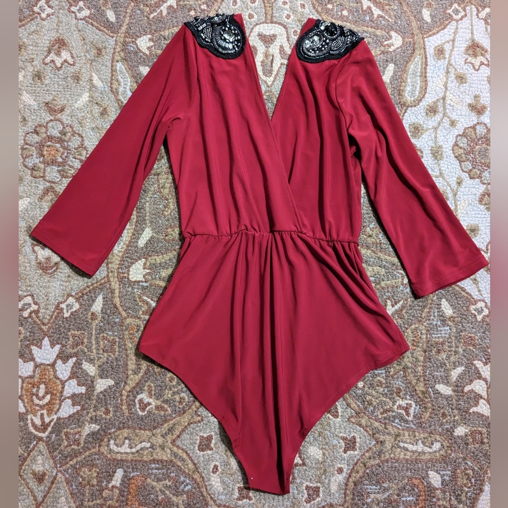Oh My Love London beaded bodysuit